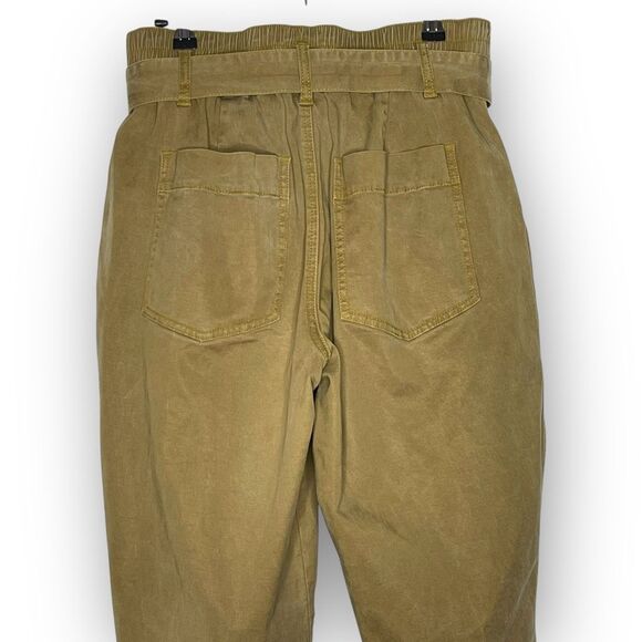 Cabi 5693 Paperbag Khaki Discovery Cropped Trouser Pants Tan Brown Women’s Sz 8 - Picture 5 of 10